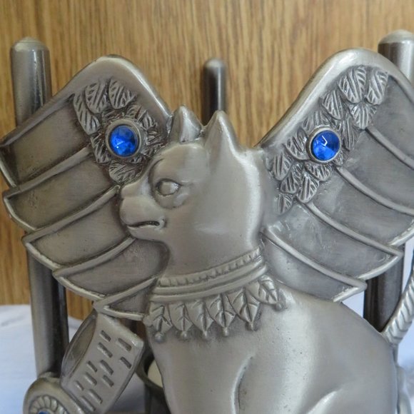 Metal Egyptian Revival Bastet Style CAT Tealight Candle Holder (F51) - Picture 2 of 6